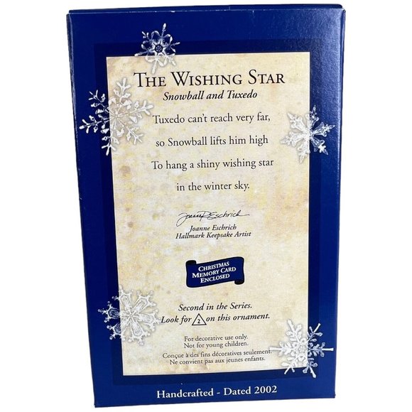 Hallmark Ornament The Wishing Star Snowball And Tuxedo Second In Series 2002 2nd - Picture 11 of 11